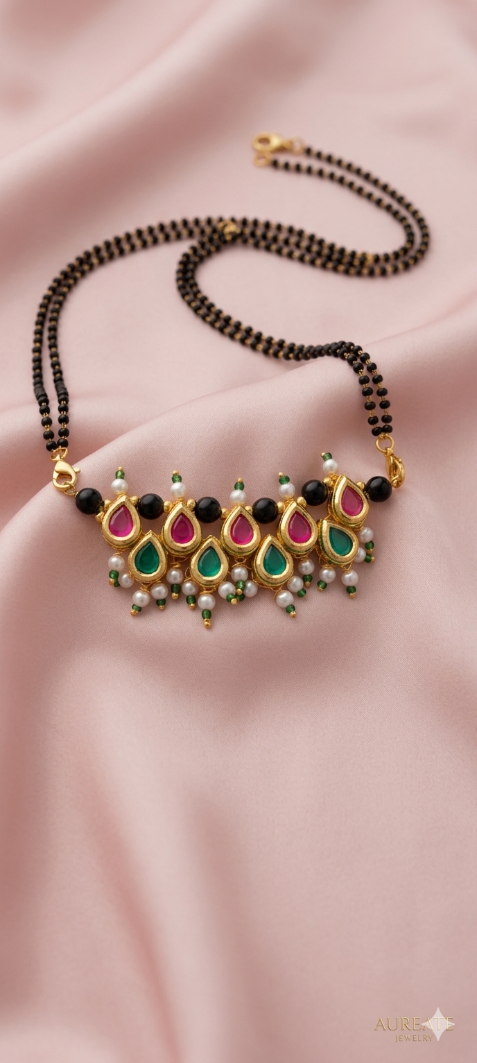 Traditional Maharashtrian Tanmani Pendent Mangalsutra