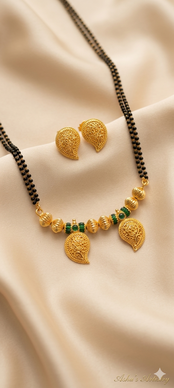 Shobha Dual Paisley (Mango) Mangalsutra Set