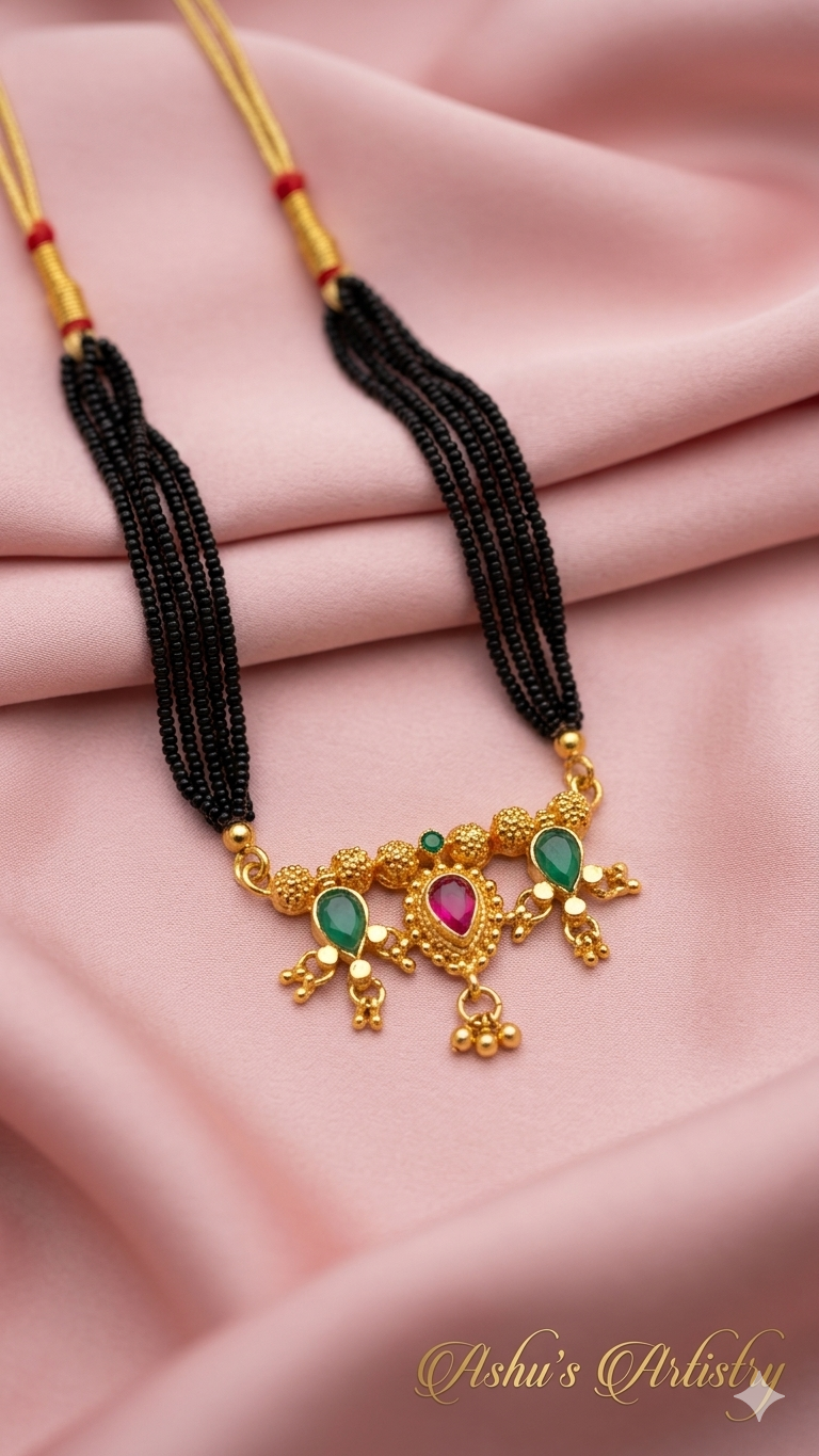 Classic Multi-Strand Black Bead Mangalsutra | Daily Wear