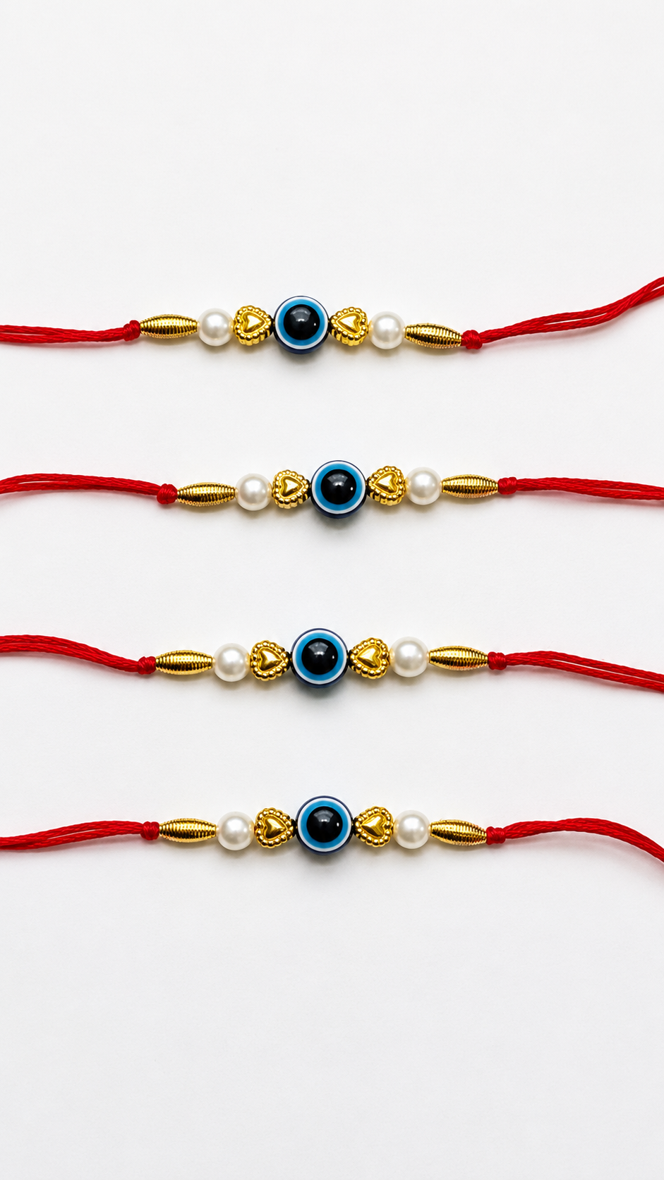 Evil Eye Protection Rakhi for Brother – Designer Pearl I RK04