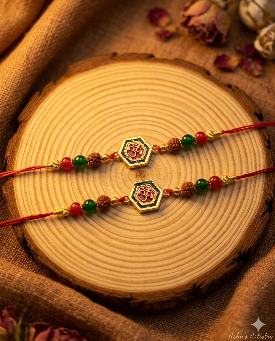 Premium Om Symbol Rakhi RK28