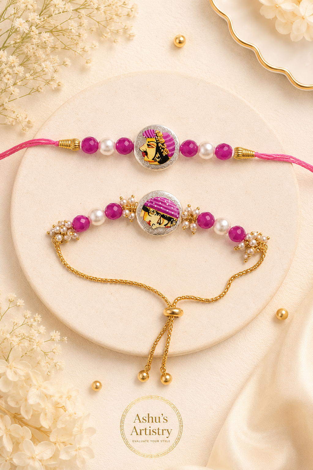 Premium Maharaja Theme Bhai Bhabhi Rakhi Se BB02