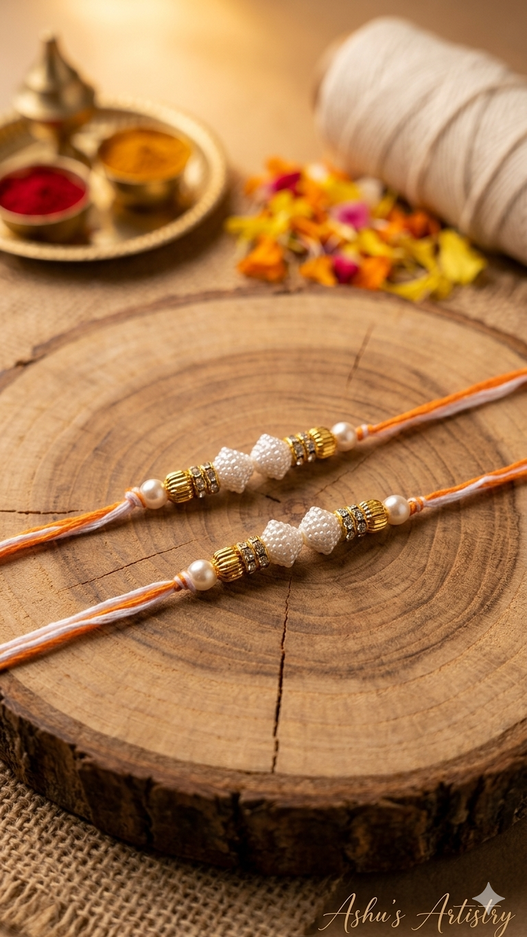 Premium Pearl Designer Rakhi | RK30