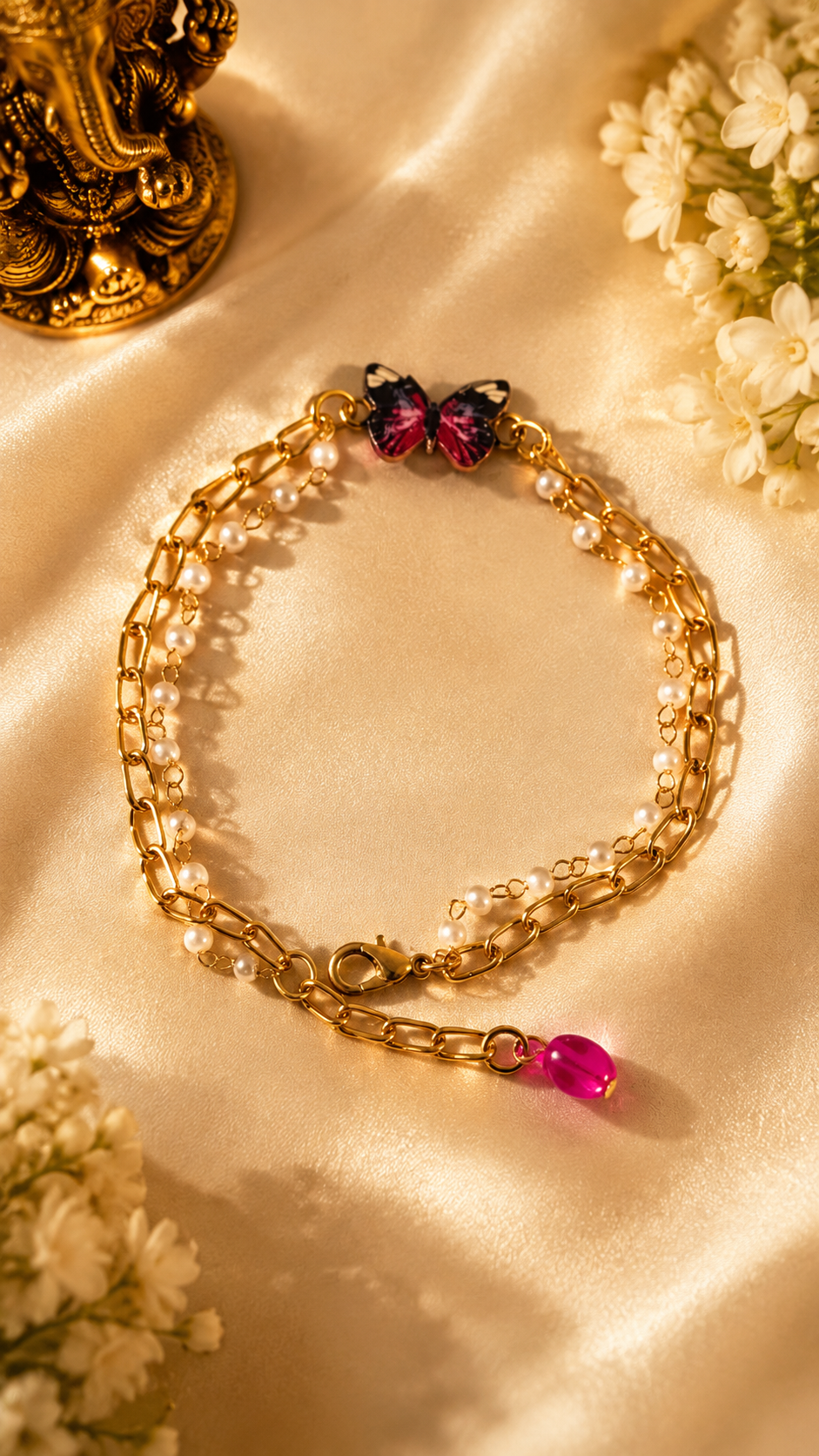 Butterfly Pearl Bracelet