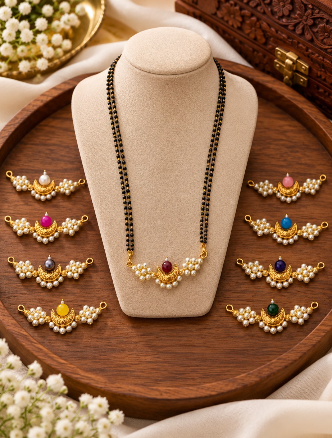 Navratri Special 9 Colour Mangalsutra – Handmade Colour Changeable Design
